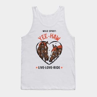 Western Horses Horse Lover Horse Rider Riding Tank Top